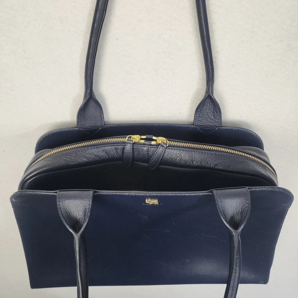 Radley London Bag Womens Black Zipper Inner Pocket Double Handle Strap Tote Bag